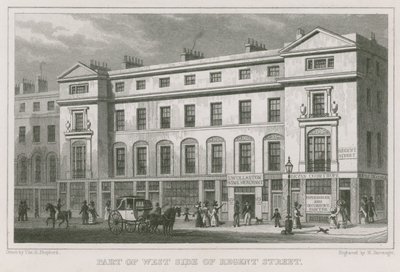 Teil der Westseite der Regent Street, London von Thomas Hosmer Shepherd