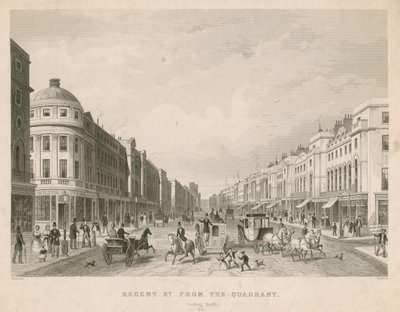 Regent Street, London, vom Quadrant aus nach Norden blickend von Thomas Hosmer Shepherd