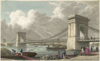 Hängebrücke über die Themse in Hammersmith von Thomas Hosmer Shepherd