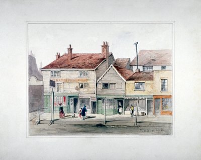 The Hare and Hounds Inn und Ladenfronten in der Upper Street, Islington, London von Thomas Hosmer Shepherd