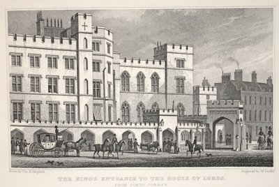 Der Königseingang zum House of Lords von Poets Corner, aus 