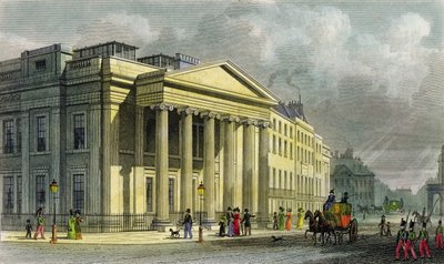 Das neue College der Ärzte, Pall Mall, East, graviert von Thomas Barber von Thomas Hosmer Shepherd
