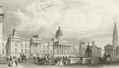 Die neue Nationalgalerie, Trafalgar Square, London von Thomas Hosmer Shepherd