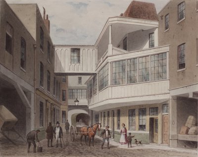 Ansicht der Cross Keys Tavern, Wood Street von Thomas Hosmer Shepherd