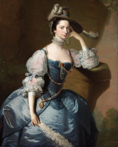 Porträt von Margaret, Lady Oxenden, um 1755 von Thomas Hudson