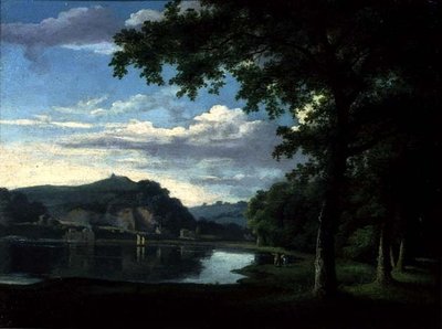 Landschaft mit Blick auf den Fluss Wye von Thomas Jones