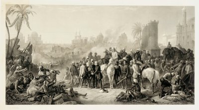 Die Befreiung von Lucknow und das triumphale Treffen von Havelock, Outram und Sir Colin Campbell, 1862 von Thomas Jones Barker