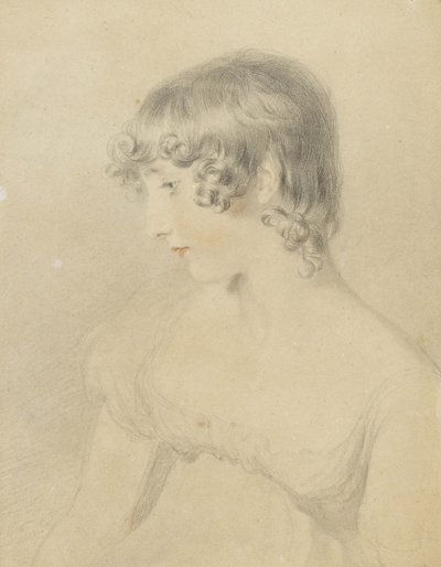 Büstenporträt von Susan Bloxam, im Profil nach links gedreht, 1818 von Thomas Lawrence