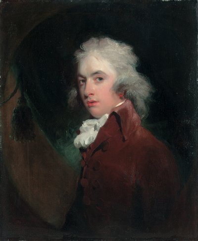 Porträt des Hon. Peniston Lamb, Halbfigur, in einem Samtmantel mit weißem Halstuch, angedeutetes Oval von Thomas Lawrence