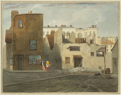 Rückseite des Krankenhauses, zeigt Whitson Street von Thomas Leeson the Elder Rowbotham