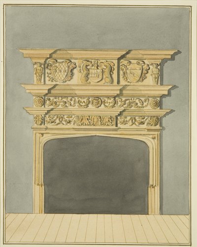 Kamin bei 49 Broad Quay von Thomas Leeson the Elder Rowbotham