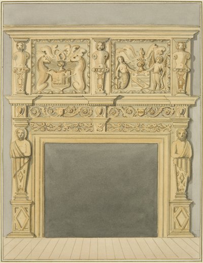 Kamin von 1632, in der 128 Redcliffe Street von Thomas Leeson the Elder Rowbotham