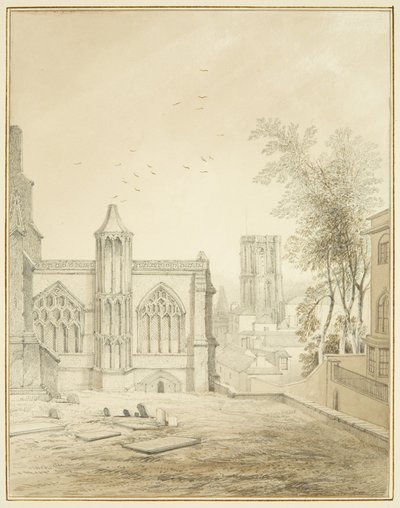 Ostende von St. Mary Redcliffe, zeigt die Tempelkirche von Thomas Leeson the Elder Rowbotham