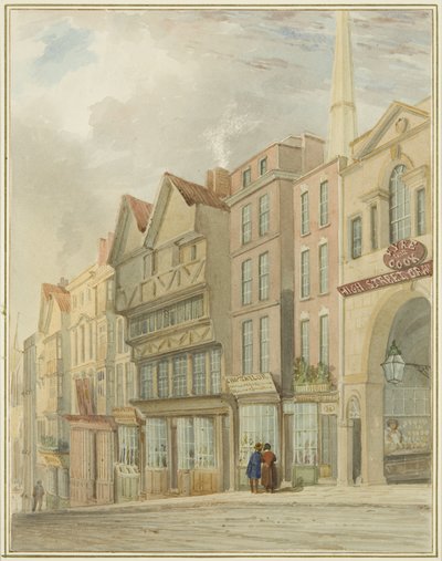 High Street mit dem Markttor von Thomas Leeson the Elder Rowbotham