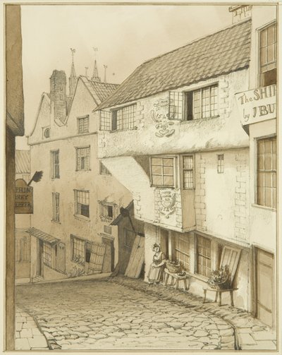 Unteres Ende der Steep Street, mit Haus von Thomas Leeson the Elder Rowbotham