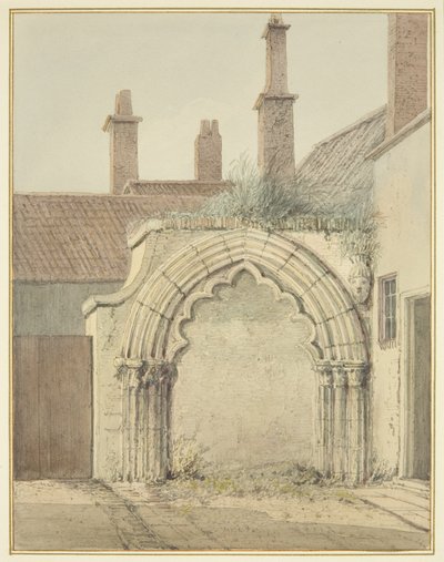 Altes Tor zum Prebendalhaus aus den Kreuzgängen der Kathedrale von Bristol von Thomas Leeson the Elder Rowbotham
