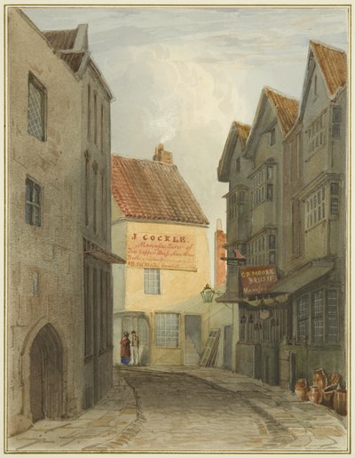 St. Nicholas Street von der Kreuzung mit der Corn Street von Thomas Leeson the Elder Rowbotham