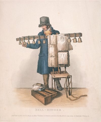 Glockenläuter mit dem Ständer für seine Glocken, 1820 von Thomas Lord Busby