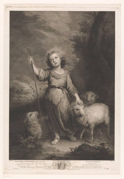 Junger Hirte mit Lämmern von Thomas Major