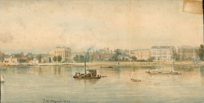 Panorama des Flusses Thames, Nordseite, in 13 Teilen von Thomas Mann Baynes