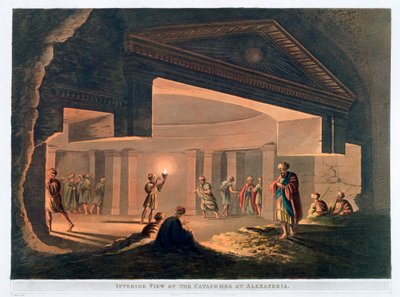 Innenansicht der Katakomben von Alexandria, Ägypten, 1802 von Thomas Milton