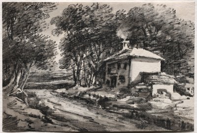 Landschaft mit Hütte (recto), um 1820er Jahre von Thomas Monro