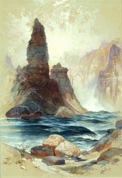 Über den Tower Falls, Yellowstone von Thomas Moran