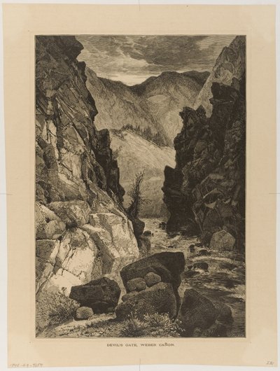 Teufelstor, Weber Canyon von Thomas Moran