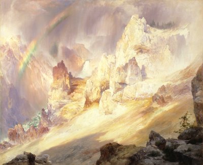 Regenbogen über dem Grand Canyon des Yellowstone von Thomas Moran