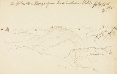 Die Yellowstone-Kette vom Dead Indian Hill von Thomas Moran