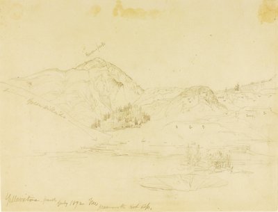 Yellowstone Park, Mammoth Hot Springs von Thomas Moran