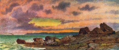 Stürmischer Sonnenuntergang, Küste nahe St. John, New Brunswick von Thomas Mower Martin