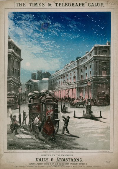 Musikalische Partitur für The Times und Telegraph Galop von Thomas Packer