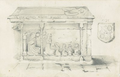 Eccleshall Kirche - Grab von Bischof Bentham von Thomas Peploe Wood