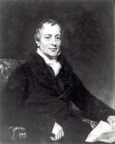 Porträt von David Ricardo (1772-1823) graviert von Thomas Hodgetts von Thomas Phillips