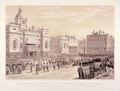 Verleihung der Krim-Medaille durch Königin Victoria an Oberst Sir Thomas Trowbridge, 18. Mai 1855 von Thomas Picken