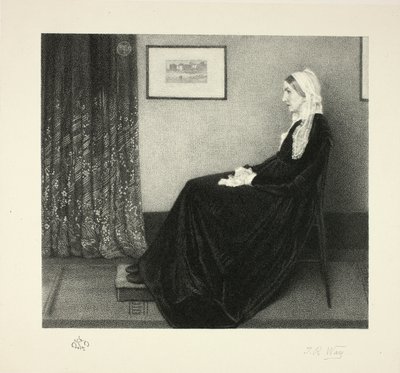 Arrangement in Grau und Schwarz: Porträt der Mutter des Künstlers, nach Whistler von Thomas Robert Way