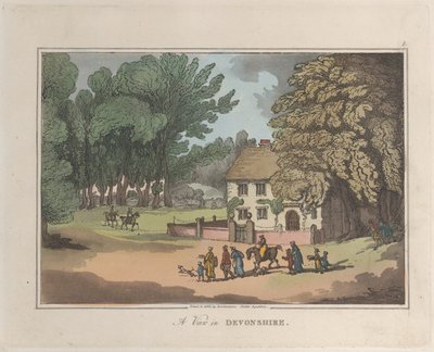Eine Ansicht in Devonshire, aus Skizzen aus der Natur, 1822 von ThomasThomas Rowlandson, Joseph Constantine Stadler Thomas Rowlandson, Joseph Constantine Stadler