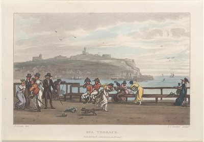 Spa-Terrasse, aus Poetische Skizzen von Scarborough, 1813 von Thomas Rowlandson, Joseph Constantine Stadler, J. Bluck