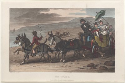 Der Strand, aus Poetische Skizzen von Scarborough, 1813 von Thomas Rowlandson, Joseph Constantine Stadler, J. Bluck