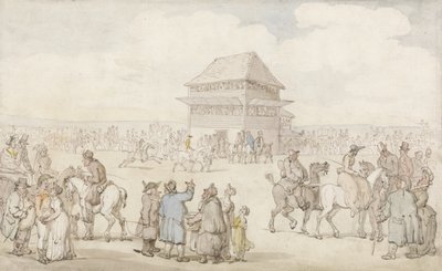 Ein überfülltes Rennmeeting, ca. 1805-10 von Thomas Rowlandson