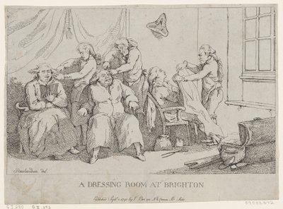 Ein Ankleidezimmer in Brighton, 1. September 1790 von Thomas Rowlandson