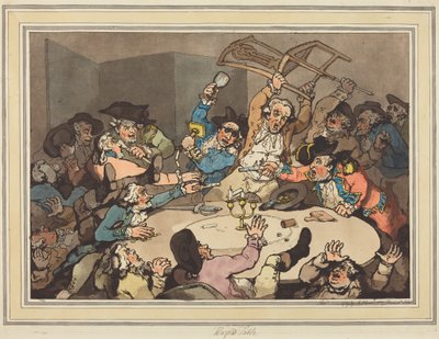 Ein Aufruhr an einem Hazardtisch von Thomas Rowlandson