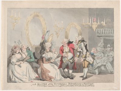 Ein Zeremonienmeister stellt einen Partner vor, 24. November 1795 von Thomas Rowlandson