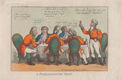 Ein parlamentarischer Toast, 2. März 1809 von Thomas Rowlandson