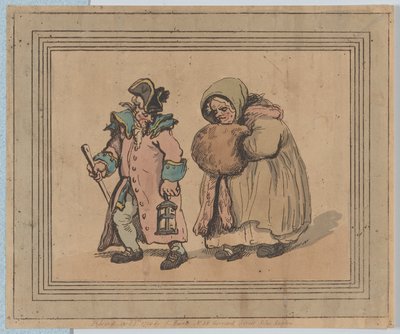 Rückkehr von einem Besuch, 3. April 1798 von Thomas Rowlandson