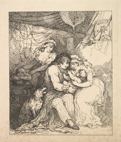 Die Familie eines Seemanns von Thomas Rowlandson