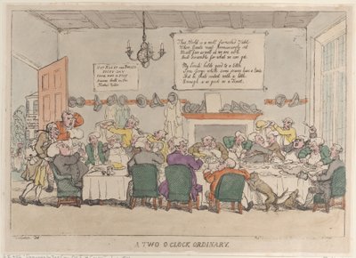 Ein Zwei-Uhr-Ordinary, 4. Juni 1811 von Thomas Rowlandson
