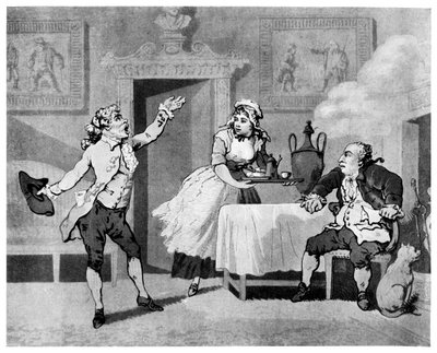 Schauspieler rezitiert vor einem Manager, spätes 18. Jahrhundert von Thomas Rowlandson
