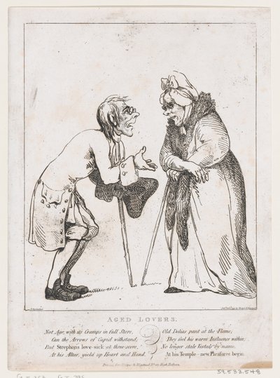 Alte Liebende, 2. Januar 1797 von Thomas Rowlandson